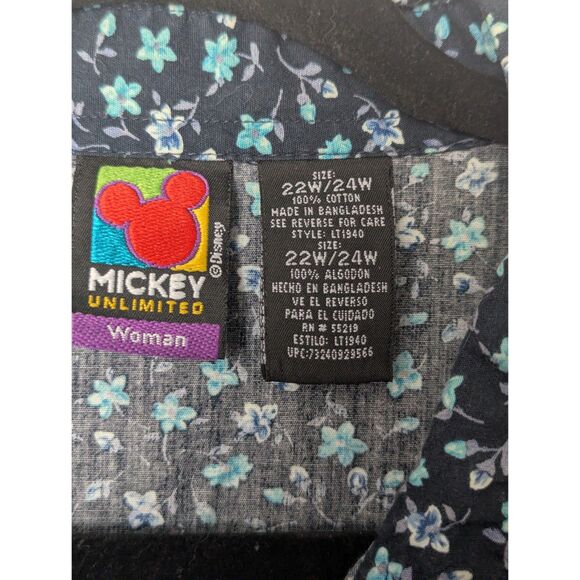 Vintage Women's Mickey Unlimited Jerry Leigh Floral Button-up Shirt Size:22W/24W - Picture 4 of 5